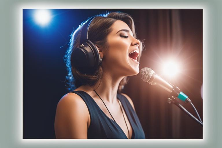 The featured image should contain a singer performing vocal warm-up exercises such as lip trills